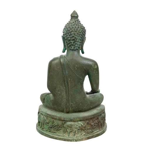 158 - Large vintage bronze deity figure. 38cm