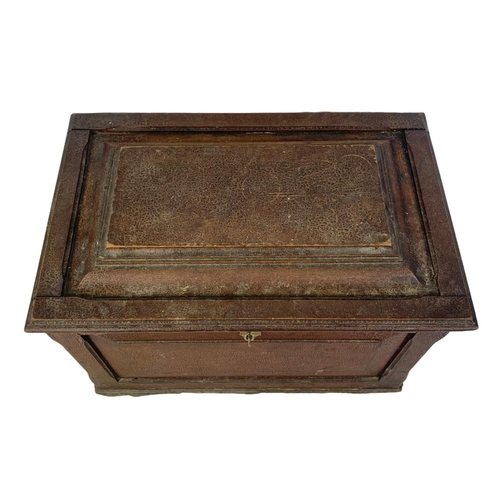 171 - A Victorian wooden coal box with original scumble paint. 49 x 32 x 34cm