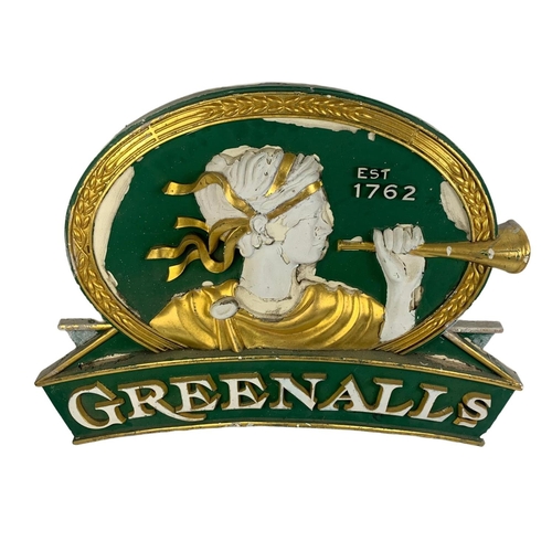 207 - A large vintage Greenalls pub sign. 92 x 68cm.