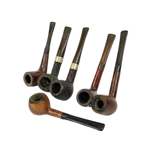 210 - 6 vintage smokers pipes