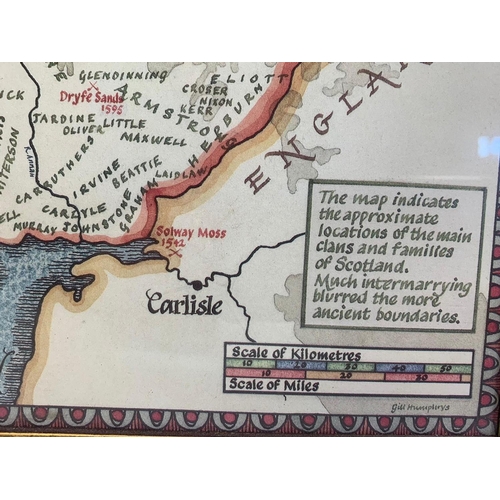 213 - A print of the Clans & Families of Scotland. 51 x 66cm