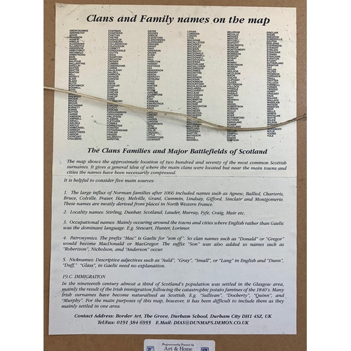 213 - A print of the Clans & Families of Scotland. 51 x 66cm