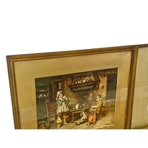 215 - 6 Edwardian and vintage gilt framed prints. 49cm