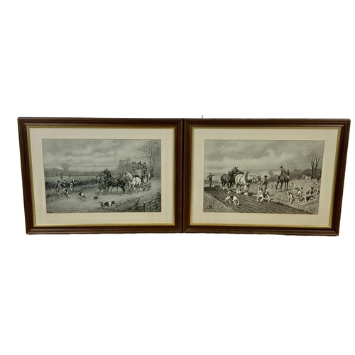 227 - 3 Edwardian prints reframed. 65.5 x 51cm.