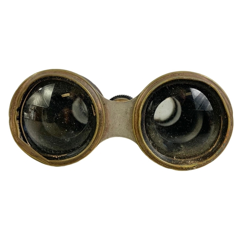 23 - Vintage field glasses in case.