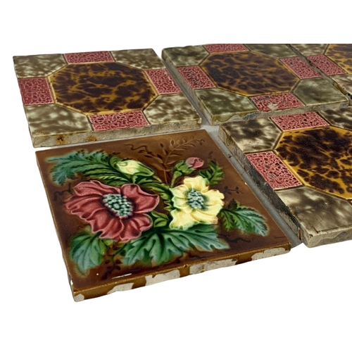 249 - 6 Edwardian tiles. 15cm.