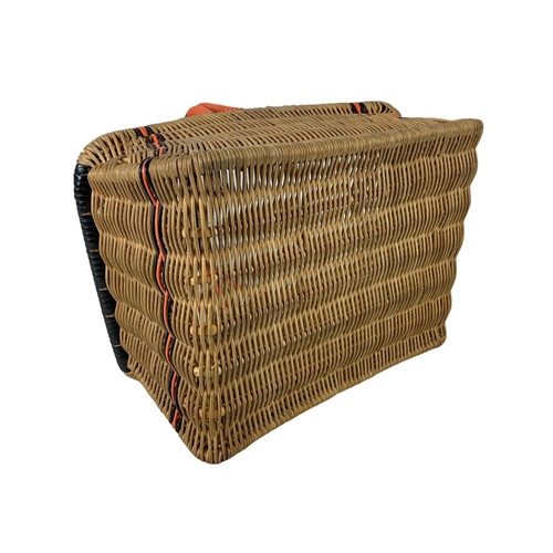 252 - A 1930’s wicker basket. 36.5 x 24 x 31cm.