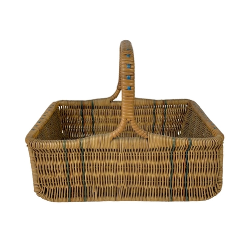 254 - A 1930’s wicker basket. 38 x 24 x 29cm