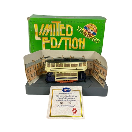 A Limted Edition Corgi Tramlines model in box. Double Decker Bradford ...