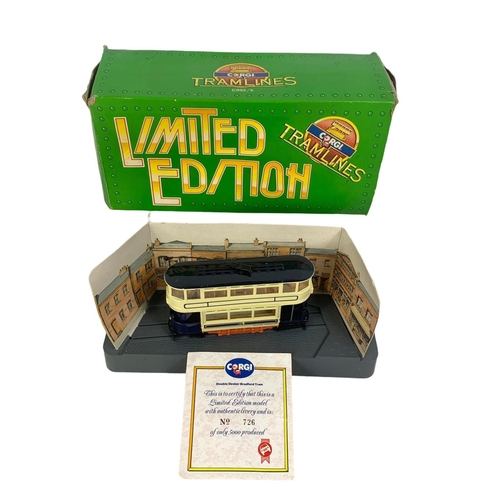 261 - A Limted Edition Corgi Tramlines model in box. Double Decker Bradford Tram. Box measures 25cm