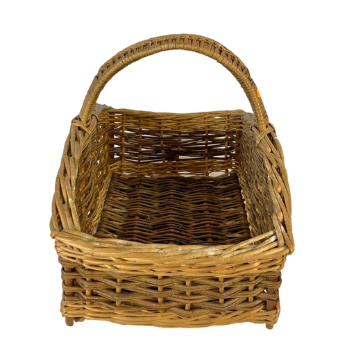 273 - 2 wicker baskets. 42cm.