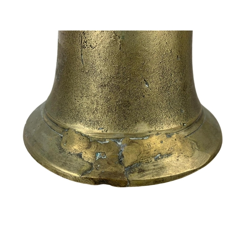 277 - 2 Vintage brass bells. Largest 19 x 26cm