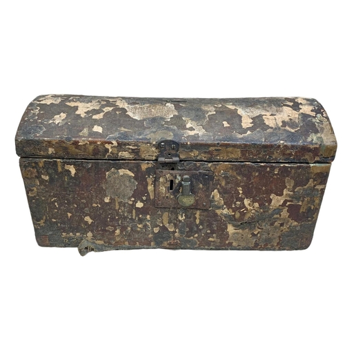 29 - Victorian dome top storage box. 49 x 20 x 25cm