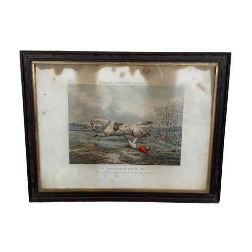 30 - 5 Edwardian hunting prints in the Georgian style. 49.5 x 38cm