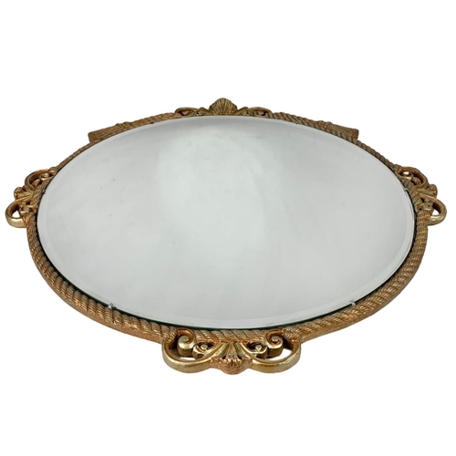 305 - 1950’s ornate gilt framed mirror by Atsonea. 71 x 73cm.