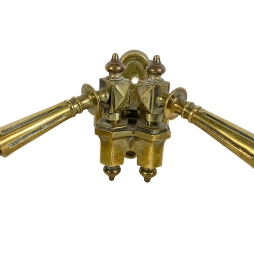 31 - Pair of vintage heavy brass wall sconces. 25cm