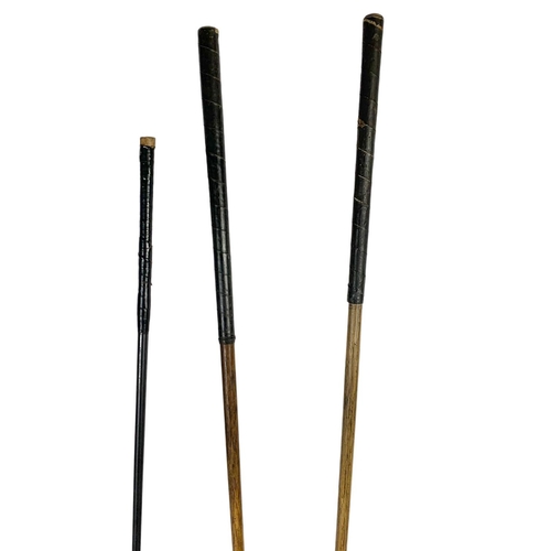 344 - 3 early 20th century golf clubs. 2 Hickory.