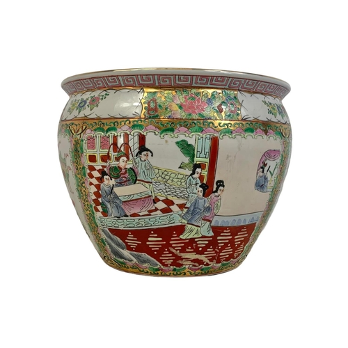 37 - Large Chinese jardiniere. 33 x 25cm