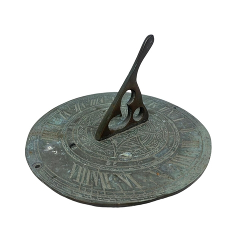 38 - Vintage bronze sundial. 18cm