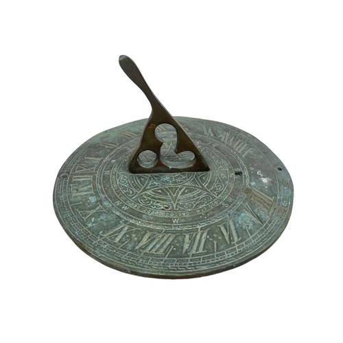 38 - Vintage bronze sundial. 18cm