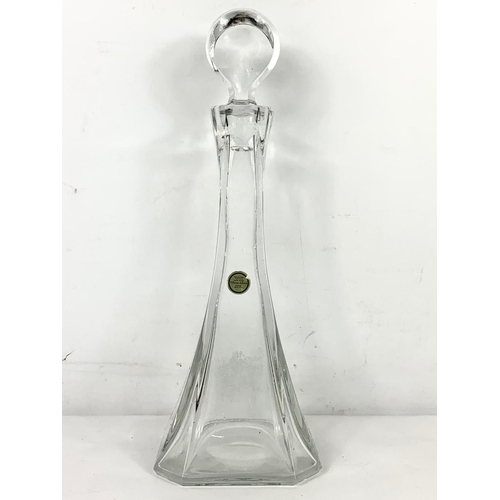 406 - Tall Villeroy & Boch crystal decanter. 37cm