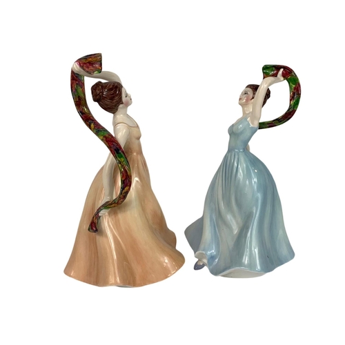 416 - 3 Royal Grafton hand painted pottery figurines “Julie, Emma and Charlotte” 21.5cm