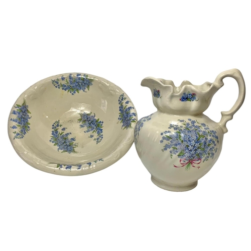 428 - Victorian style jug and bowl. Bowl measures 37.5cm