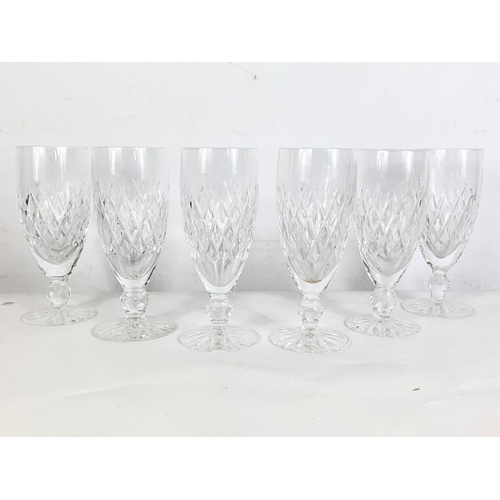 434 - Set of 6 Waterford crystal Lismore glasses 15.5cm.