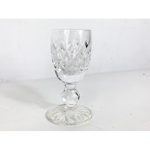 437 - Set of 10 Waterford crystal port glasses. 8.5cm