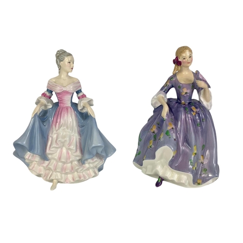 438 - 2 Royal Doulton pottery figurines “Nicola and Southern Belle” 18.5cm