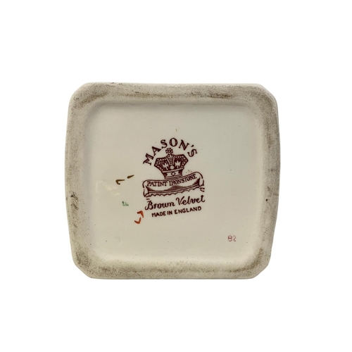 453 - 2 Masons pottery caddy’s. 12.5cm