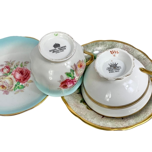 460 - Quantity of tea cups and saucers. Including Royal Albert cup and saucer, Royal Winton cups x2, Salis... 