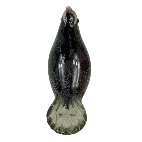 501a - A vintage Art Glass pheasant in the manner of Oiva Toikka for Nuutajarvi. 16 x 14cm.