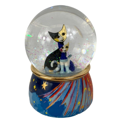 536 - Goebel wind up musical snow globe in box. Globe measures 15cm. Box measures 18cm