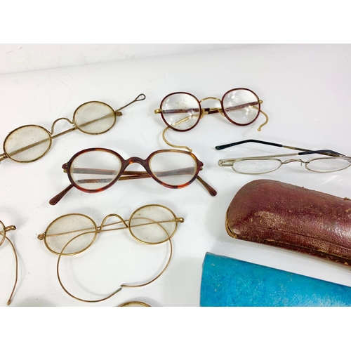 55 - Quantity of Victorian, early 20th century and vintage spectacles.