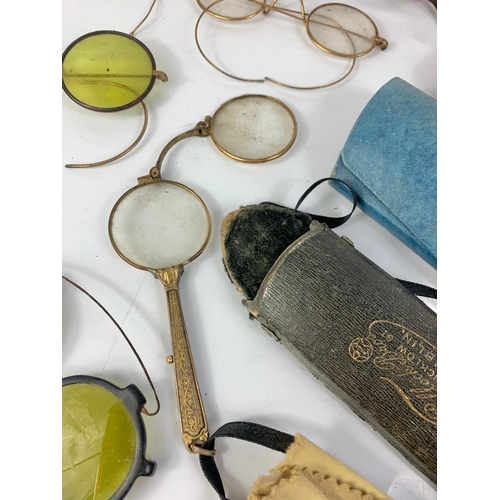 55 - Quantity of Victorian, early 20th century and vintage spectacles.