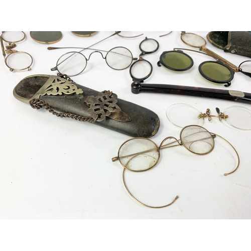 55 - Quantity of Victorian, early 20th century and vintage spectacles.