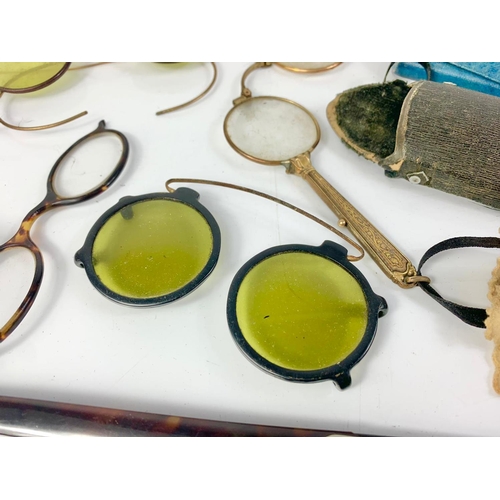 55 - Quantity of Victorian, early 20th century and vintage spectacles.