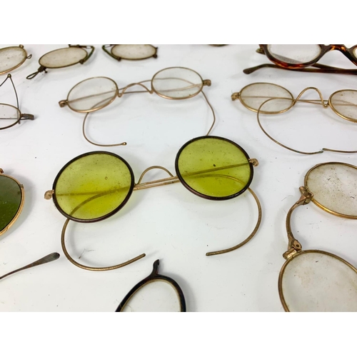 55 - Quantity of Victorian, early 20th century and vintage spectacles.