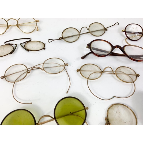 55 - Quantity of Victorian, early 20th century and vintage spectacles.