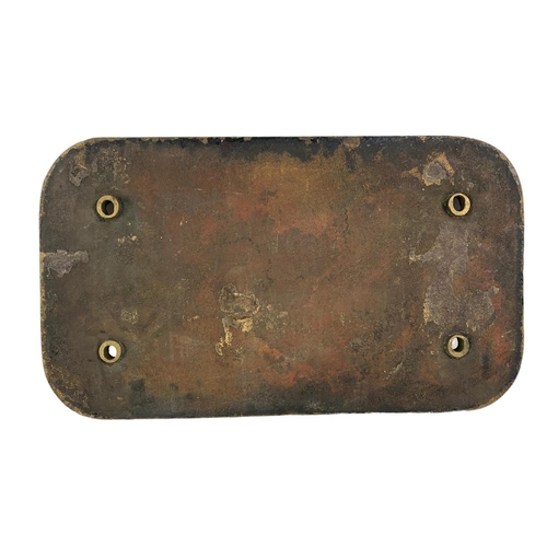 56 - Early 20th century cast iron railway sign. 42.5 x 24.5cm