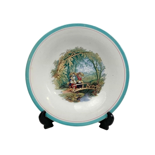 568 - A 19th century G.L.A & Bros opaque porcelain plate “The Return of The Gleaners” circa 1865. 23.5cm