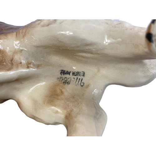 571 - A Melba Ware porcelain dog. 21 x 17.5cm.