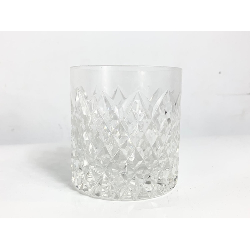 577 - Set of 6 Tyrone crystal whisky glasses. 7.5cm.