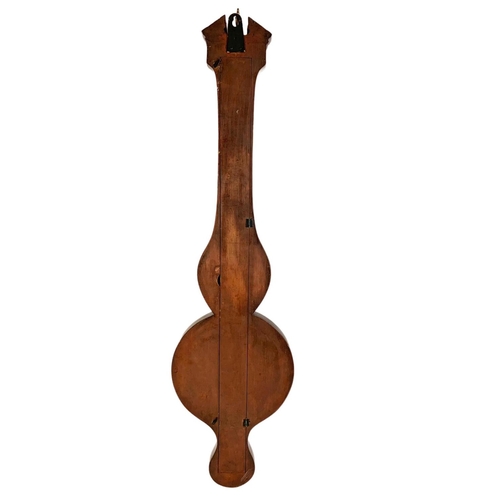 59 - Georgian inlaid mahogany barometer. 99cm