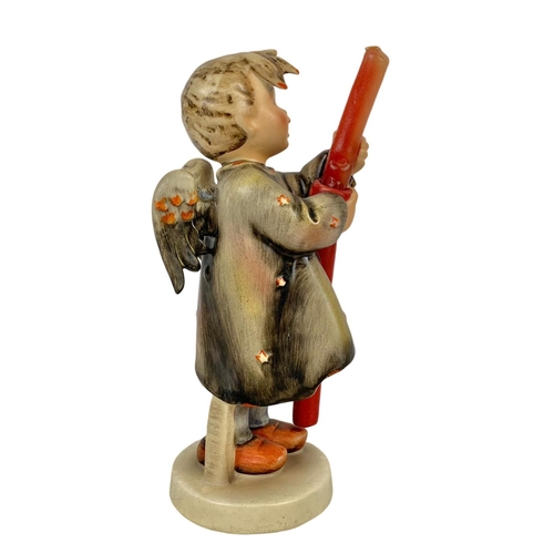 595 - A large vintage signed M. J. Hummel Goebel pottery figure “Candle Light” number 192. 18cm