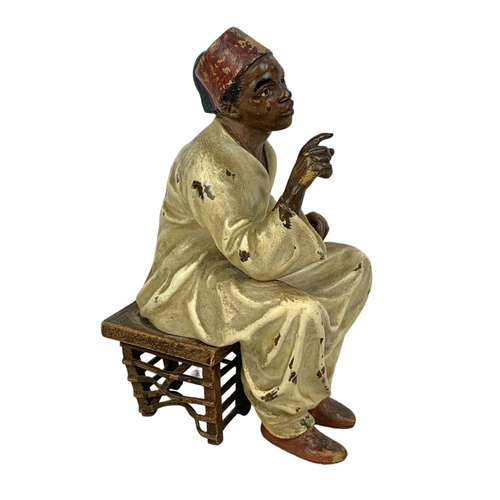 60 - A Franz Bergman cold painted bronze figure. Circa 1900/1920. 11cm