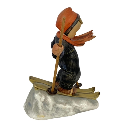 615 - M. J. Hummel Goebel pottery figure “Skier Boy” number 59. 14cm.