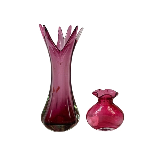 623 - Art Glass Murano vase and other. 28cm