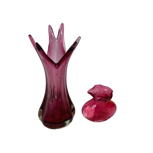 623 - Art Glass Murano vase and other. 28cm